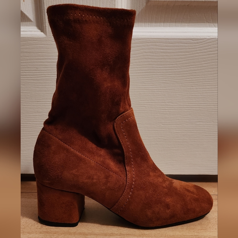 Maguire Suede Ankle Booties in rust Brown - Picture 2 of 9